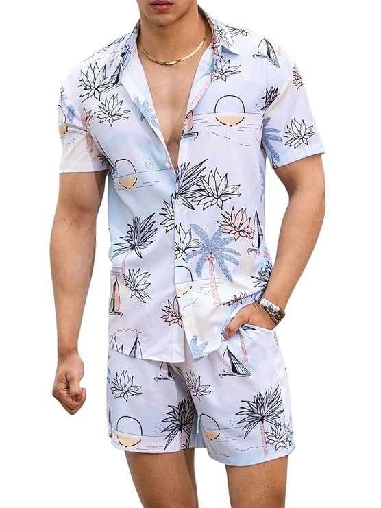 OM SAI LATEST CREATION Men's Night Dress || Rayon Multi Printed Night Suit Set || Sleepwear Loungewear Shirt & Shorts Combo || Summer Wear Short Pajama Set for Men || Night Suit.