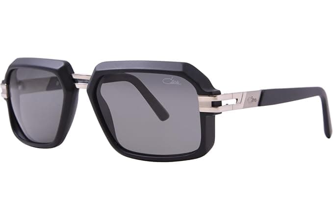Cazal 6004S Sunglasses 002SG Matte Black Silver/Light Grey Gradient 56 mm
