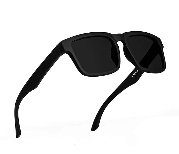 HAZON® Premium Rubber Coated Goggles For Men | Polarized Sunglasses | UV Protected Driving, Riding, Stylish, Anti glare Glasses (CP-OlV-55)