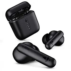 boAt Airdopes 141 Bluetooth TWS Earbuds with 42H Playtime,Low Latency Mode for Gaming, ENx Tech, IWP, IPX4 Water Resistance, Smooth Touch Controls(Bold Black), in Ear